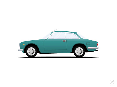 Alfa 1971 alfa romeo car gt illustration junior