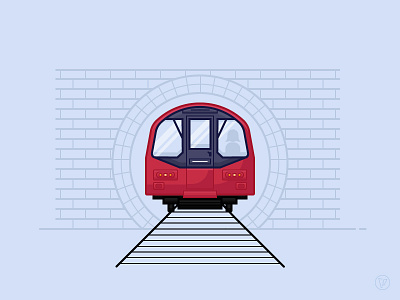 The Tube illustration illustrator london train tube underground united kingdom