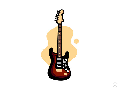 Steezy Guitars - SRV Strat guitar icon illustrator strat