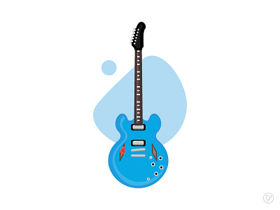 Steezy Guitars - Gibson (Dave Grohl) blue dave grohl foofighters gibson guitar icon illustrator