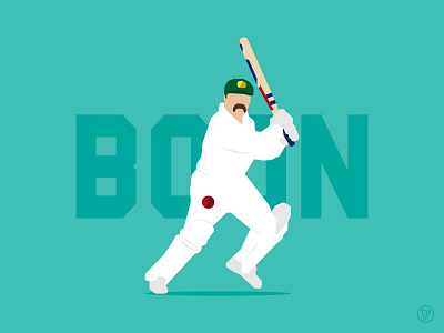 Boony ashes australia cricket design illustration