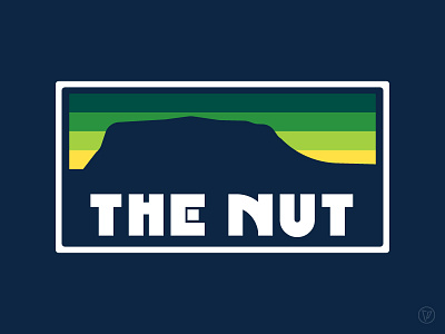 The Nut, Tasmania australia badges design illustrator tasmania world