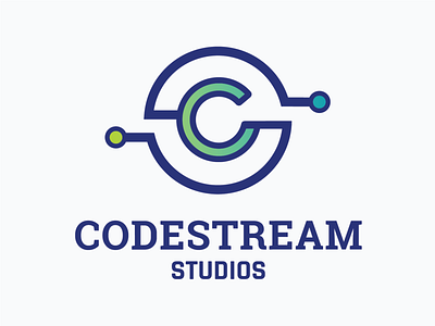 CodeStream Studios // Logo Design branding coding education logo gradient gradient logo logo tech logo typographic
