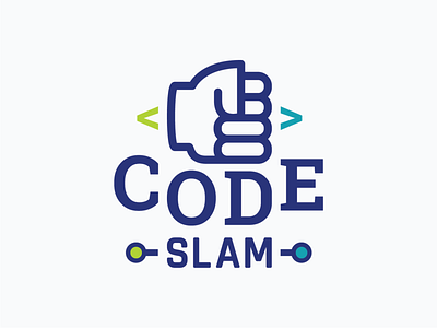 CodeSLAM / Logo Design branding code logo development logo fist logo logo design logotype slam logo slammed typographic