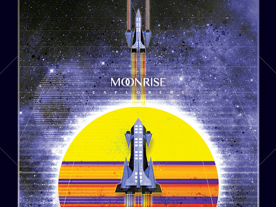 Moonrise Explorers 1 digital art illustration planets sci fi space space travel spaceship