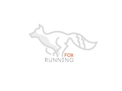 Fox Running logo icon illustration logo ui