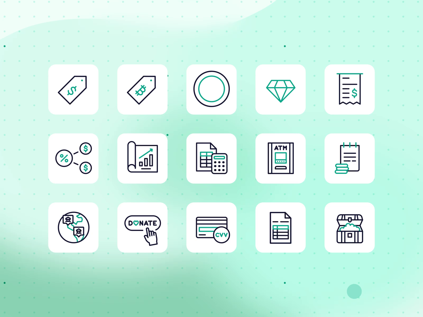 Finance Icon Group by Tom Wilusz on Dribbble