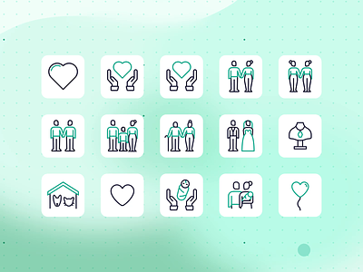Love Icon Group animation design icon