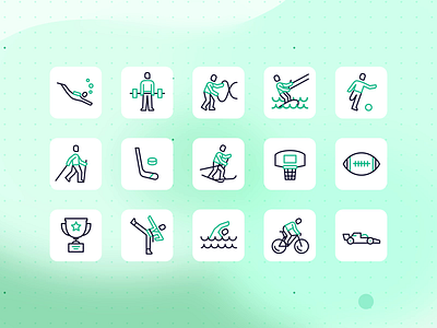 Sports Icon Group animation design icon