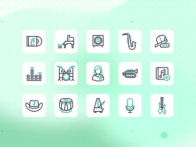 Music Icon Group animation design icon