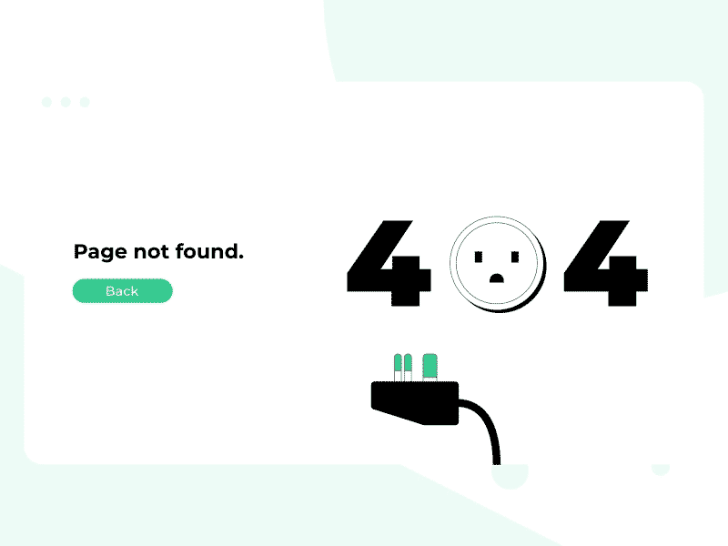 404 Page Not Found 404 404 error animation electricity error lottie page plugin ui webdevelopment