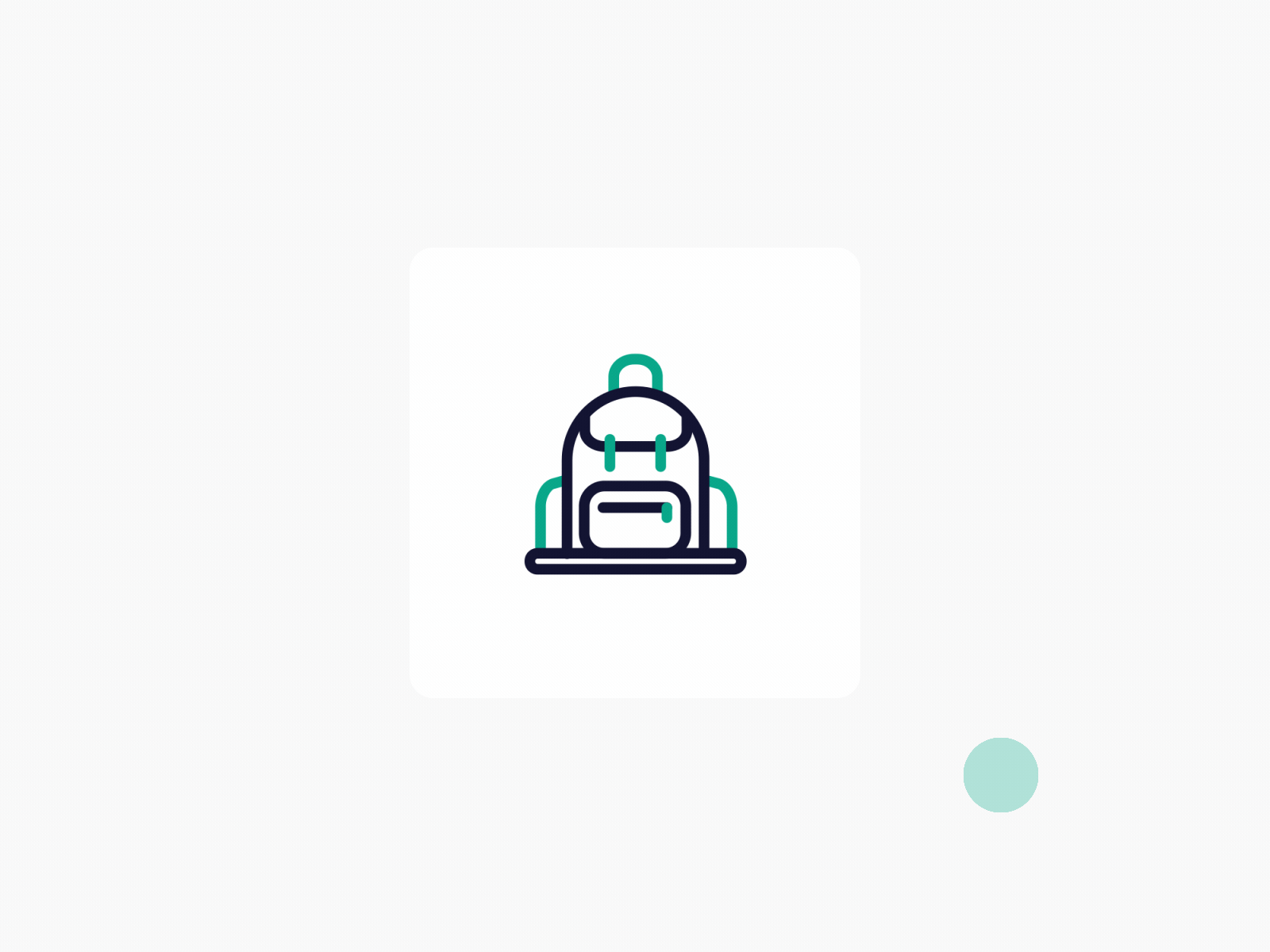 Backpack Travel Animated Icon animation backpack backpacker baggage bodymovin hiking icon icon set icons interaction design interactive lottie microinteraction microinteractions school study svg animation travel ui ux