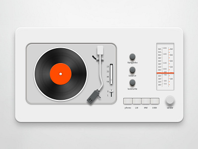 Turntable braun icon music needle