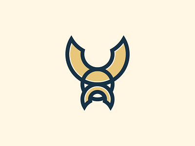 Viking logo concept circle icon logo viking