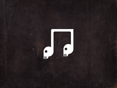 death music death icon logo music note piano skull