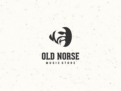 Old Norse icon logo monochrome rustic