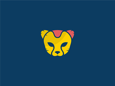 felidae brand business card cat cheetah icon logo symbol