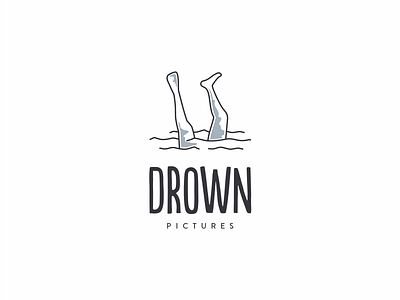 sinking creative death drown logo mark picture sink symbol water