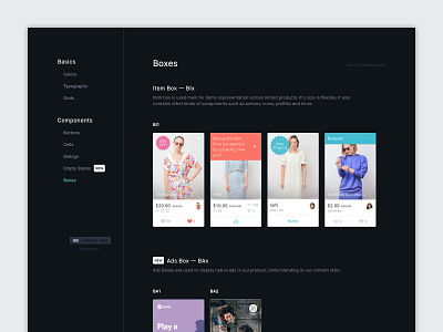 UI Components Library button color components dark elements grid icons library styleguide typography ui vinted