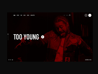 POST MALONE design desktop futuristic interactive ui ux web