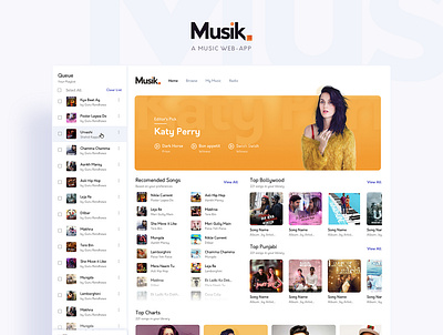 Music App UI 100 day challenge appui design interaction music music app music art music player typography ui ux vector