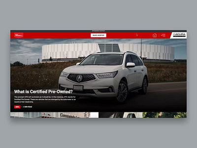 Acura Certified Pre-Owned - autoTRADER Media adobe xd art direction automotive car content design destination editorial graphic design mobile responsive design ui uiux user experience user inteface ux web design