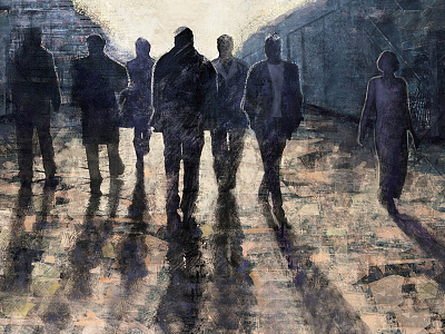 Passers-by | Illustrattion digital painting illustration people texture