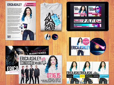 Erica Ashley Artist Branding advertising band branding design illustration marketing merch music print