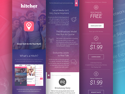 Hitcher Mobile Site branding creative direction design mobile ux website