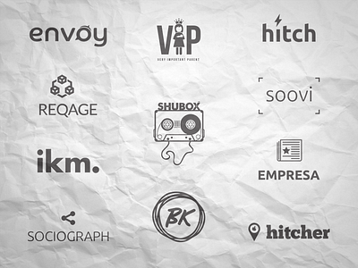 Random App & Startup Logos iconography logos typography