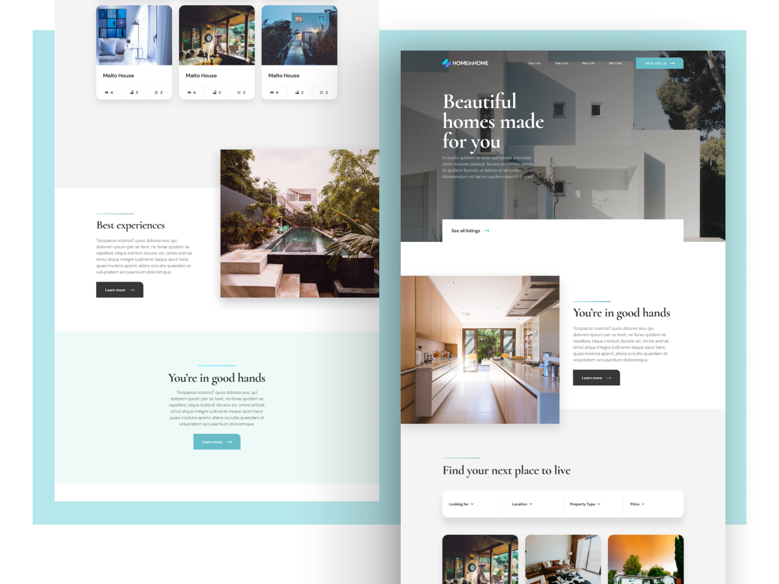 HOMEinHOME - Landing page UI by Belov Digital Agency on Dribbble