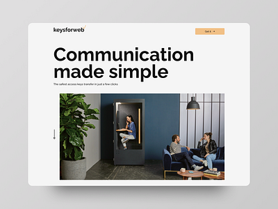 🔑KeysForWeb - Landing Page (Light Version) design development flat home minimal ui uiux web website website design