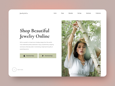 Jewelry & Co. - Website Design design development home minimal typography ui uiux web website website design
