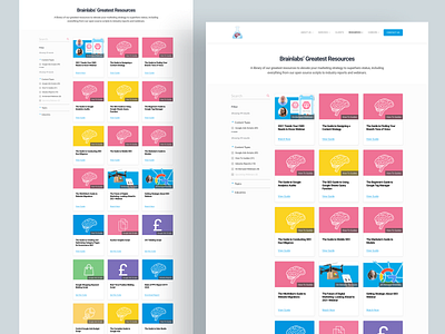 Brainlabs - Marketing Library branding design development digital illustration logo minimal ui web website website design wordpress