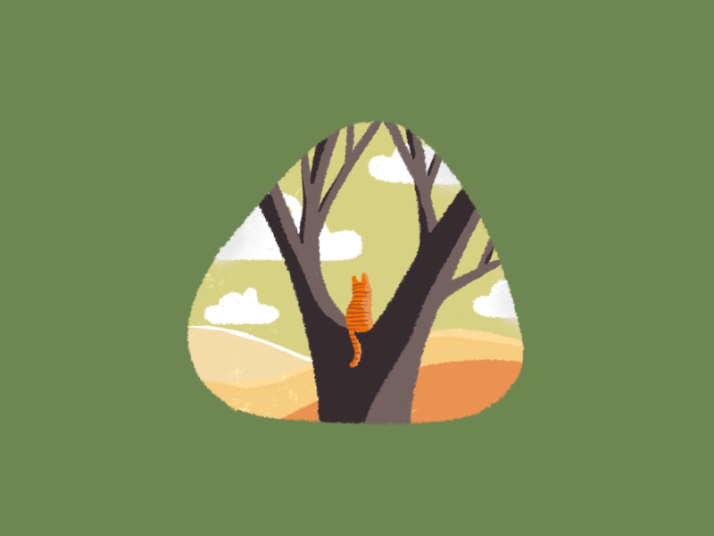 Tree cat! by Isaac Kuula on Dribbble