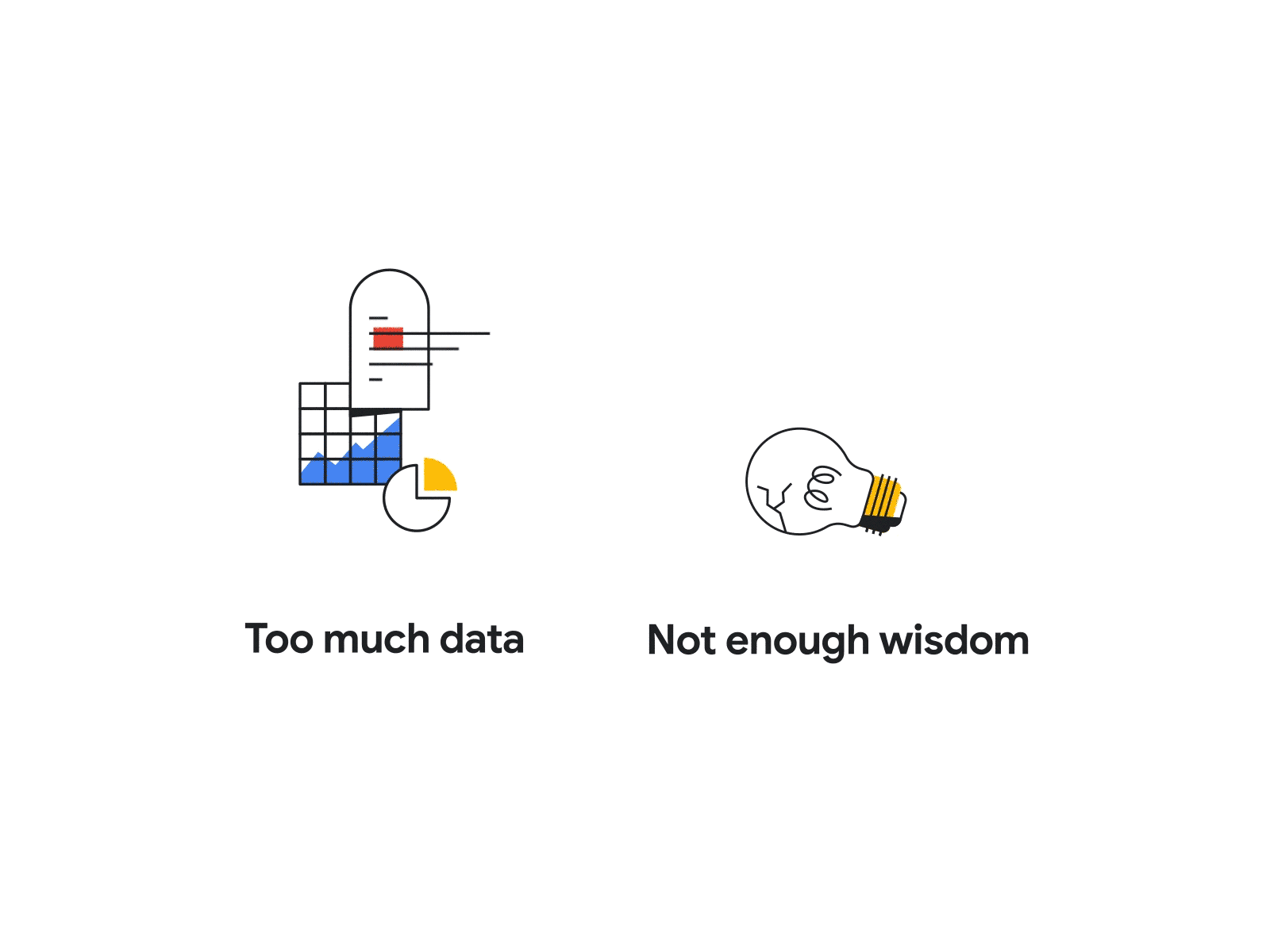 Data and wisdom illustration