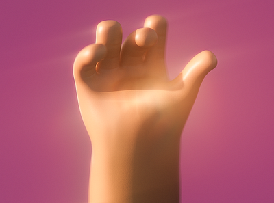 3D Hand 3d animation c4d character cinema 4d editorial hand illustration lighting modeling motion redshift render texture