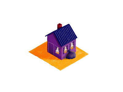 Tiny house house illustration isometric procreate spokane