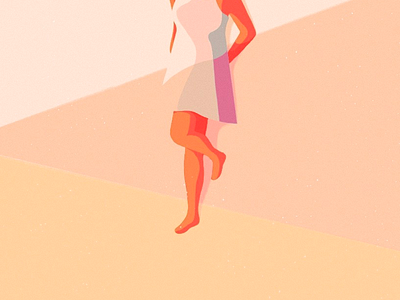 Leanin’ character dress editorial girl illustration leaning procreate spokane summer