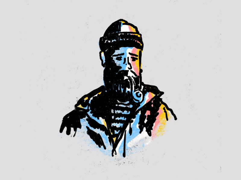 Sailor sketch beard character drawn illustration old man pipe procreate sailor sketch spokane