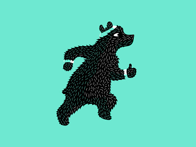 Fit Bear animation bear branding character design fit fitness gym illustration illustrator logo northwest procreate running spokane sweatband texture vector