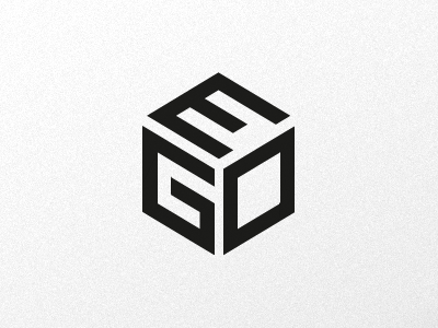 EGO – Magazine logo clean cube logo logo design logotype typography