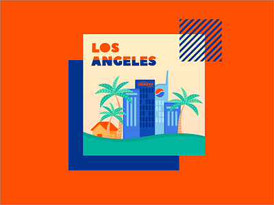 Los Angeles city cityscape los angeles print typography
