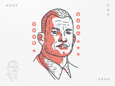 Jocko Willink america engrave face good head illustration jocko lineart logo podcast vector willink