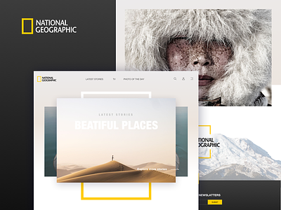 National Geographic redesign desert landing page natgeo national geographic nature north photography redesign single page web web design
