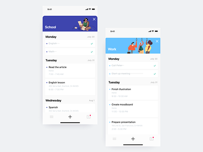 To Do App day planner education illustation mobile app task list task manager tasks to do ui ux work