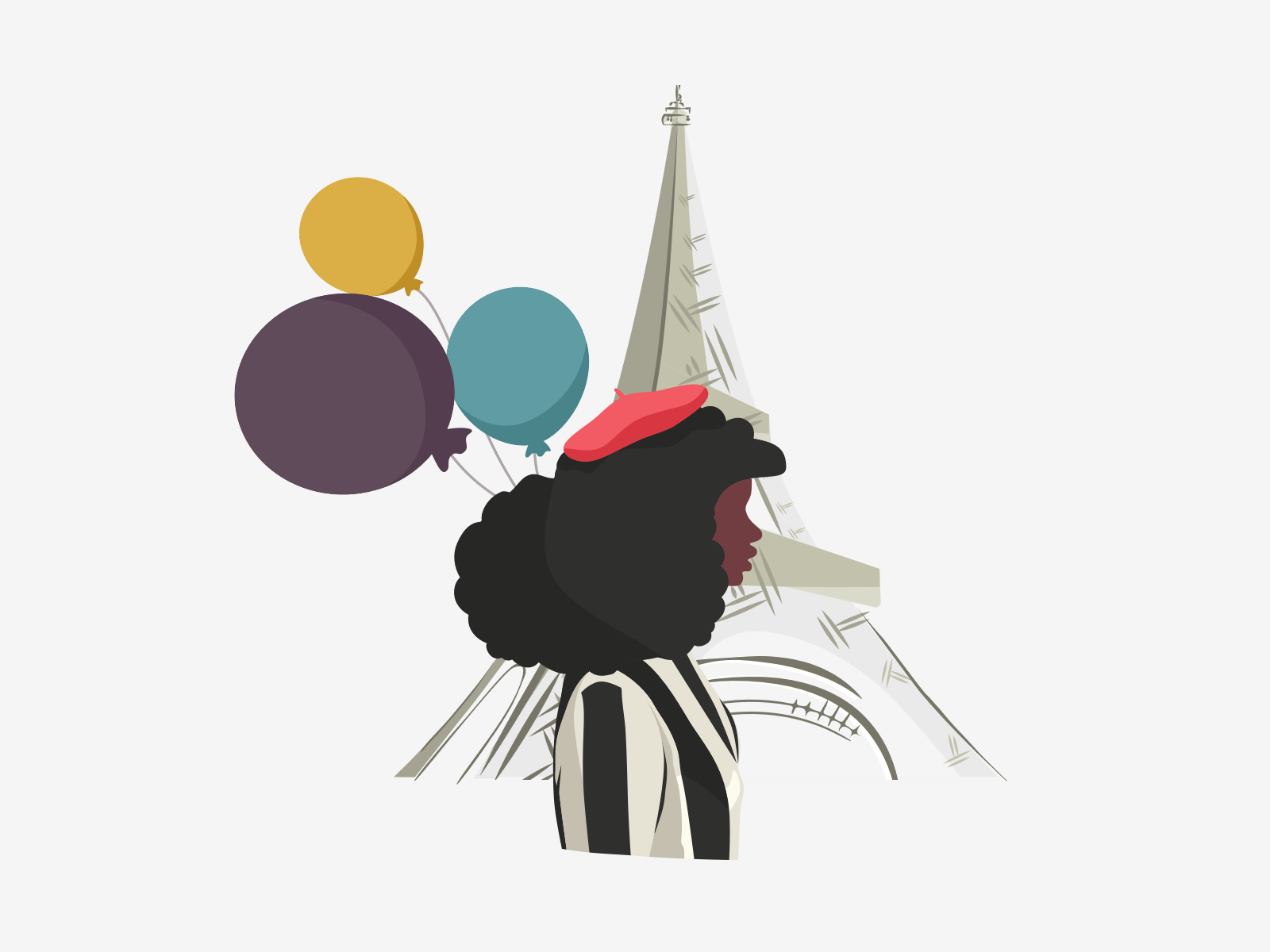 Paris & Balloons by Alexa Pleiko-Izik on Dribbble