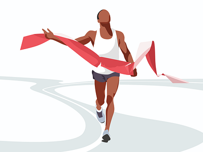 Maraton runner athlete character event illustration man maraton run runner running sport sprint sprinter