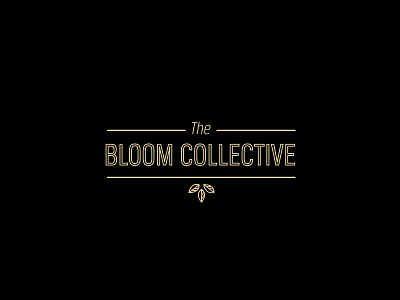 The Bloom Collective black bloom branding florist flowers gold leaves logo