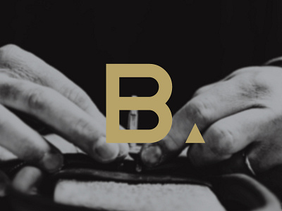 Barte Dribbble black and white branding gold hands icon overlay retail